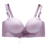 Padded Push Up Bras Add Two Cups Brassiere Unlined Seamless Bra for Women A B