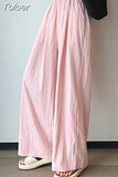 Fashion Folds Women Wide Leg Pants Japan Style Casual Streetwear Loose Pants Harajuku All Match Female Straight