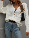 Cardigan For Women White Knitted Tops Elegant Cardigans Oversized Solid Autumn Women Cardigan With Buttons For