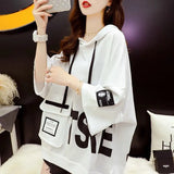 Price 6535 Cotton Official Picture Summer 2024 Tide Brand Loose Hooded Design A Minority Half-Sleeved T-Shirt Woman-Outfit