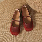 Toloer Ballet Shoes French Mary Jane Shoes Summer With Skirt Flat Single Shoes Driving