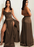 Sexy Backless High Slit Halter Long Evening