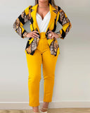 New Fashion Print Casual Suit Women's Clothing With