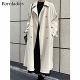 2021 Autumn Oversized Women Trench Coat Elegant Full Sleeve Belted Female Overcoat Double-breasted Long Women