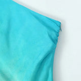 Women's Summer French New Fashion Body Asymmetric Tie-Dyeing