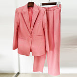 New Star Temperament Loose-Cut Hot Diamond Suit Trousers Set Two