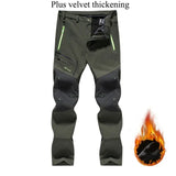 Pants Winter Fleece Warm Oversized Outdoor Hiking Camping Sports Trousers Casual Soft Waterproof Cargo Pants Plus