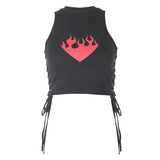 Tiger Printed Tees Vest Crop Top Women Letter Animal Print Crop Top Sleeveless Tank Tops Casual Skinny Female
