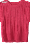Cropped Pullovers Women Pull Femme Bow Sexy Hollow Out Y2k Tops 2023 Ropa Mujer Fashion Knit Jumper Short Sleeve