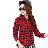 Women's Plaid Shirts 2021 Autumn New Ladies Casual Delicate Tops Youth College Style Lady Long Sleeve Blouse