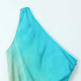 Women's Summer French New Fashion Body Asymmetric Tie-Dyeing