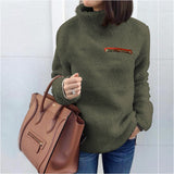 Sweater In Autumn 2025 Women's Fashion Zipper High-Neck Bottom