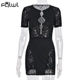 Summer See Through Sexy Tassel Wrap Dresses For Women 2021 Short Ladies White Bodycon Dress Party Orange Mesh Mini