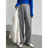 Drawstring Sweat Pants Women's Loose Casual Elastic Waist Hanging Feeling Wide Leg