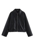 Autumn And Winter Retro New Retro Collar Zipper Locomotive Leather Jacket Jacket