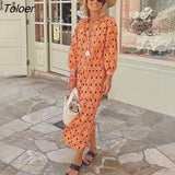 2023 Bohemian Floral Printed Women Dresses Fashion Retro Long Sleeve Holiday Beach Dress New Summer V Neck Lace Up