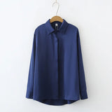 solid color ladies shirts Women's Blouses Spring Autumn Long Sleeve Shirts Tops Blusas