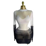 Autumn New Multi-Colored Hollow Knitted Dress Personality Loose Beach Sunscreen Women