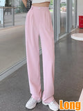 Office Wear Women Pants Summer Casual Elegant Trousers Women Wide Leg Chic Office Wear Straight Pants For Women High