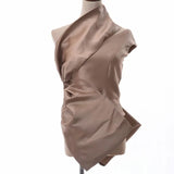 Asymmetrical Sexy Off Shoulder Shirt For Women Skew Collar Sleeveless Blouse Female 2022 Spring Fashion