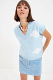 Trendyol V-Neck Jacquard Knitwear Cardigan Jumper