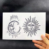 Series Sun And Moon Hand Fake Tattoo Stickers For Men Women Waterproof Temporary Tattos Body Art Arm