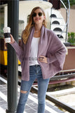 new style bat sleeve large size long knitted cardigan sweater women's jacket women's