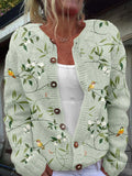 New 3D Printed Women's Cardigan Knitted Jacket Spring Autumn Shirt
