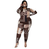 Plus Size Clothing 2 Piece Set Tracksuit Stretch Top and Pants Outfits Jogger Sweatsuit Matching Set Wholesale
