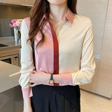 striped printing ladies shirts Women's Blouses 2021 Spring Autumn Long Sleeve Shirts Tops Blusas