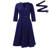 Women's New V-Neck Fashion Temperament Folds Elastic Temperament Elegant African