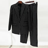 New Star Temperament Loose-Cut Hot Diamond Suit Trousers Set Two