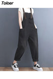 Y2K women denim overalls Korean casual multi pocket loose jumpsuit summer fashion jeans female streetwear trousers