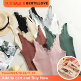 Hook Flower Lace Tank solid Stitching V-neck Camis Female Knitted Short Slim Sleeveless Shirt Tank Casual