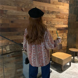 loose floral shirts blouses 2021 Spring Summer elegant Lantern sleeve Women's blouse Shirts Tops Style Blusas