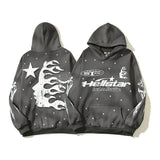 Style High Street Kanye Men And Women With The Same Hip-Hop Graffiti Print Hoodie Hoodie Couple Loose Jackets-Outfit