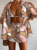Fashion Casual Print Three-Piece Women's