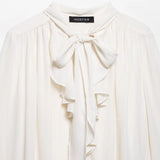 Homemade New Women's Classic Lotus Leaf-Side Neckline With Clothes