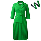 Women's Autumn And Winter Women's Suit And Collar Temperament Pressure Skirt African