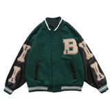 Bomber Jackets Harajuku High Street Stitching Baseball Jacket Hip Hop Oversized Autumn Winter Thick Men's Coat