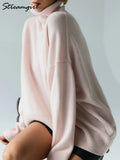 Turtleneck Women Sweater Oversize Warm Knitted Pullover Loose Sweater Woman Winter 2022 Thick Sweater Winter