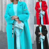autumn and winter new temperament coat women's casual loose and thin mid-length woolen
