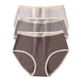 3 pcs/pack ! High Waist Women Panties Plus Size Cotton Birefs Undewear XXL-4XL Girls