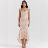 Summer Hot New Sexy Fashion Word Thoracic Fish Bone Pack Hip Fish Tail Dress