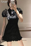 Vestidos De Mujer Chic Cheongsam Dress Chinese Style Stand Neck Hollow Out Ruffles Bodycon Mini Dresses Temperament