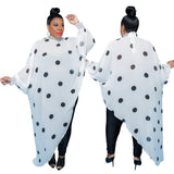 Blouses Plus Size Tops Xl-5xl Wholesale Long Sleeve Shirts for Women Loose Casual Irregular Hem Mesh Outfits