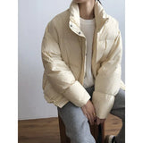 Women's White Duck Down Winter Coat 2022 Winter Standing Collar Short Bread