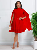 Women's 2025 New Temperament Fashion Chiffon Cape Bat Sleeve Large