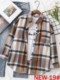 Women's Plaid Woolen Shirt Oversize Autumn 2022 Thick Warm Plaid Blouses And Shirts Winter Oversized Women Woolen Shirt