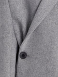 Fashion Women's Woolen Blazer Single Button Dislocation Design Silhouette Long Sleeve Suit Jackets Autumn 2023 New